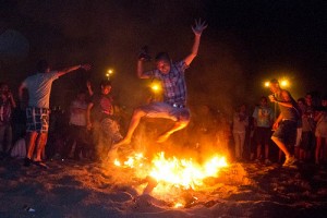 Sant Joan Festival, Barcelona, Fire Jumping