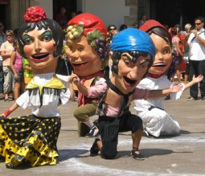 Capgrossos during La Mercè, Barcelona